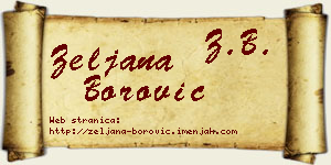 Željana Borović vizit kartica